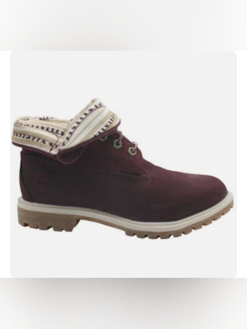 Timberland Waterproof Women's Deep Wine Suede Lace-Up Boots Size 9.5 - Picture 6 of 6